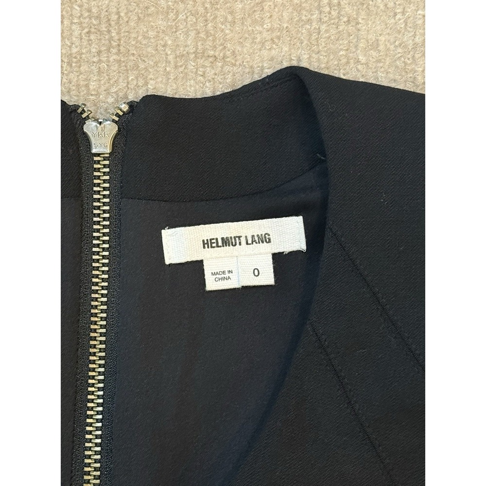 Helmut Lang Luxurious Wool Silk Blend Dress Black Size 0 Office Fancy Pencil - Picture 3 of 5
